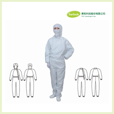 斜開連身式無塵衣