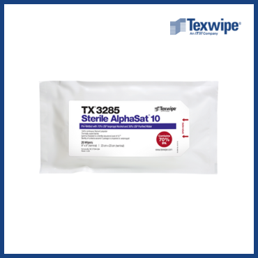 TX3285 濕式IPA Pre-Wetted 滅菌無塵擦拭布 (9"x9" ; 壓邊)