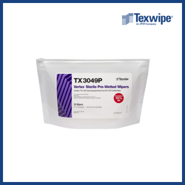 TX3049P 預濕IPA Pre-Wetted 滅菌無塵擦拭布 (9"x9")