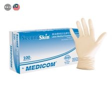 Second Skin Latex Powder-Free Gloves, Textured